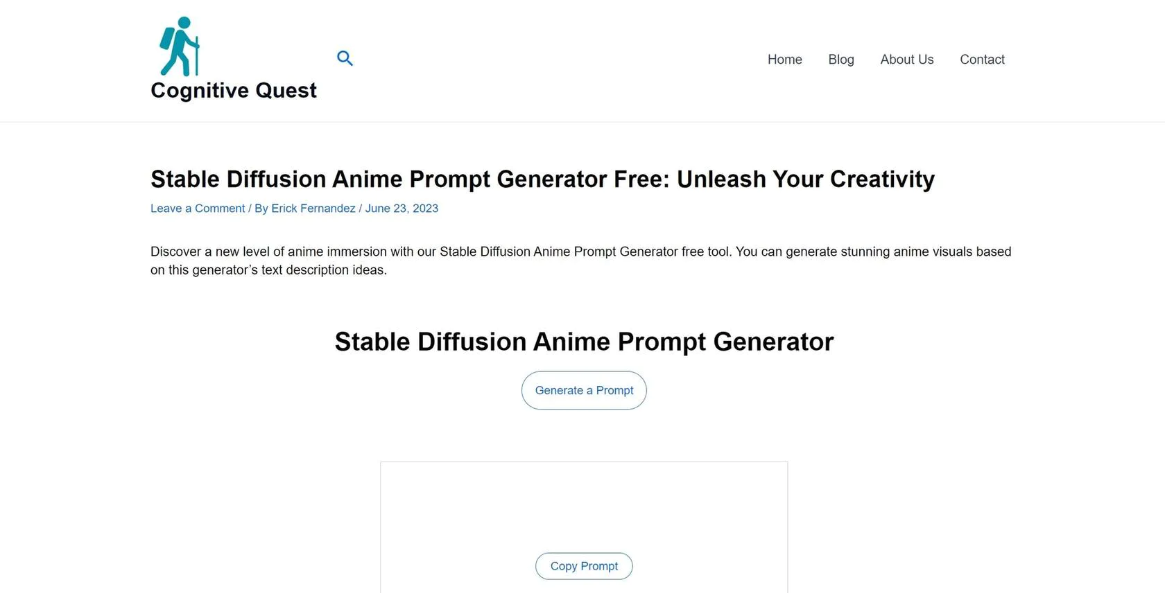 Stable Diffussion Anime Prompter 