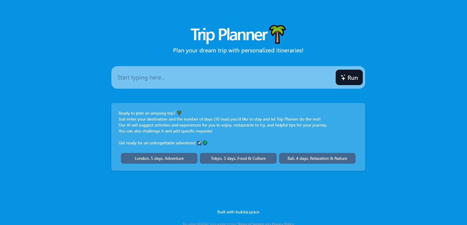 AI Trip Planner 