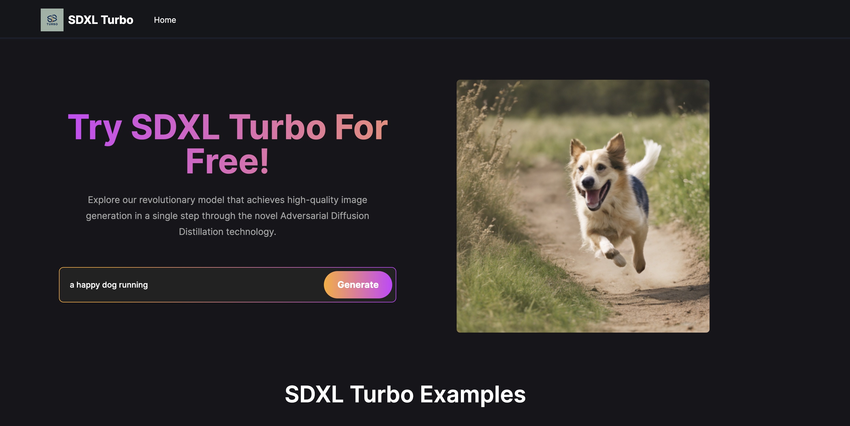 SDXL Turbo Playground 