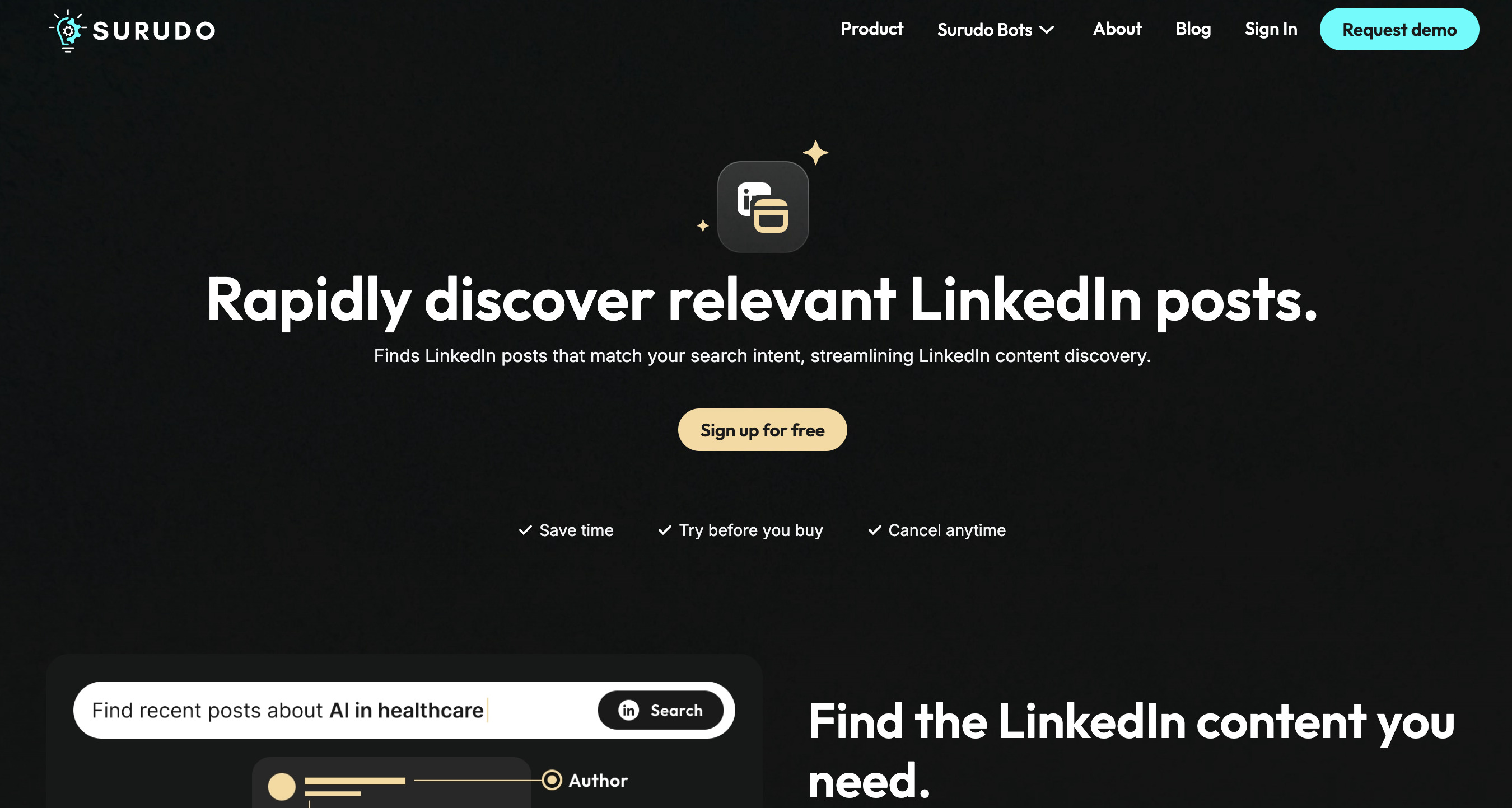 Surudo Semantic Search Bot 