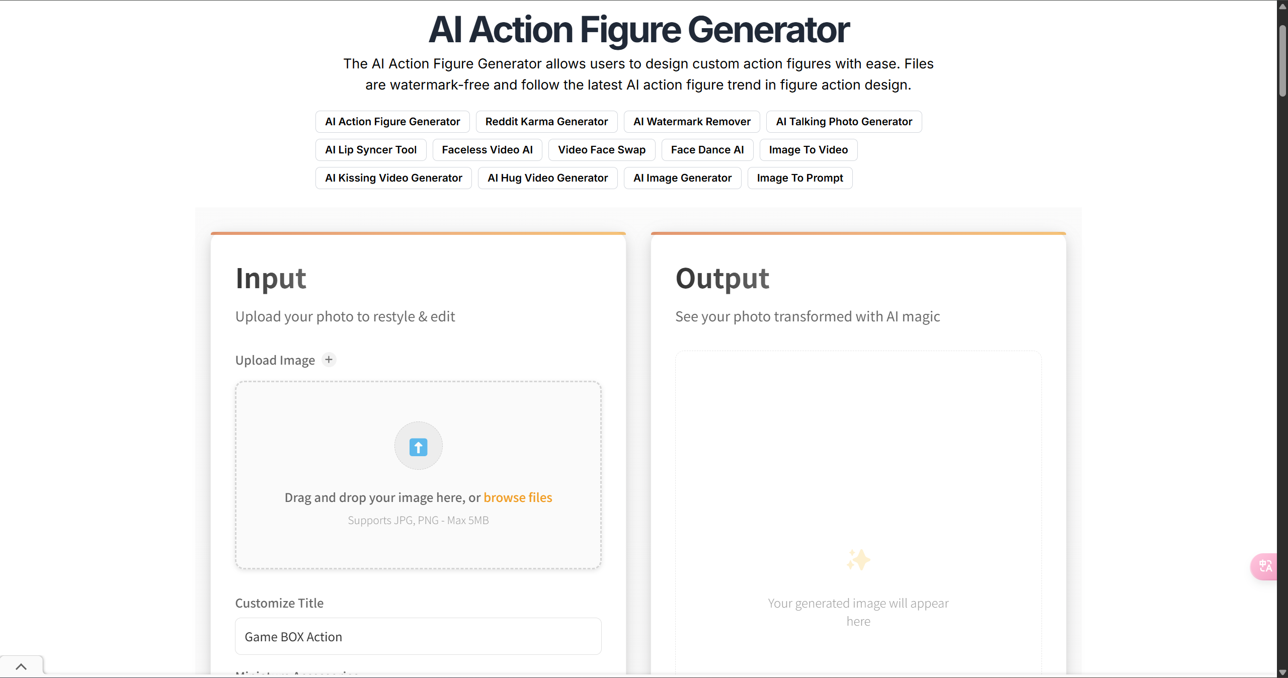 AI Action Figure Generator 