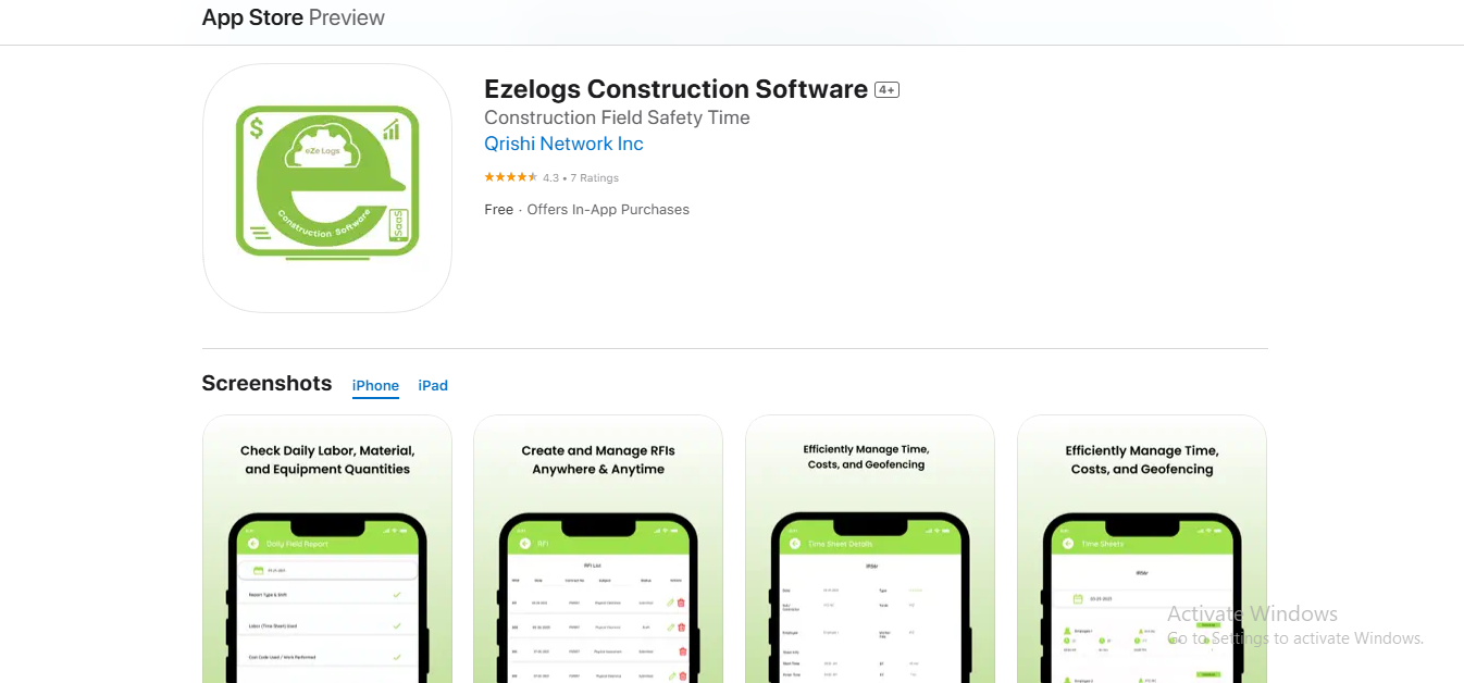 Ezelogs AI Powered Construction Industry Software